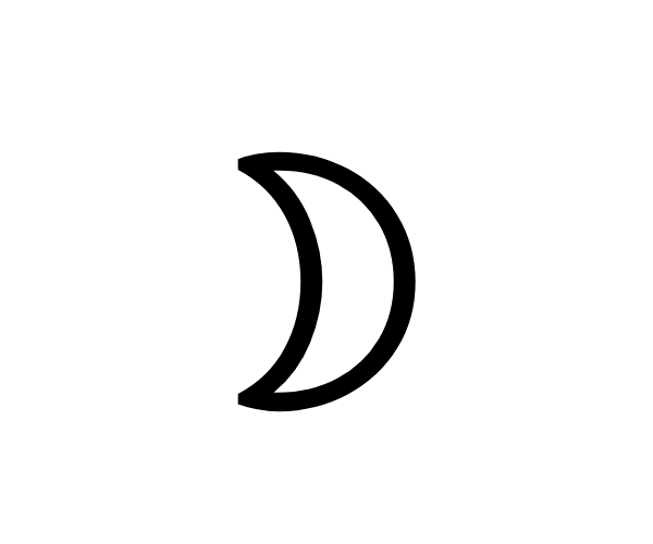 Moon Symbol - Astrology Planets