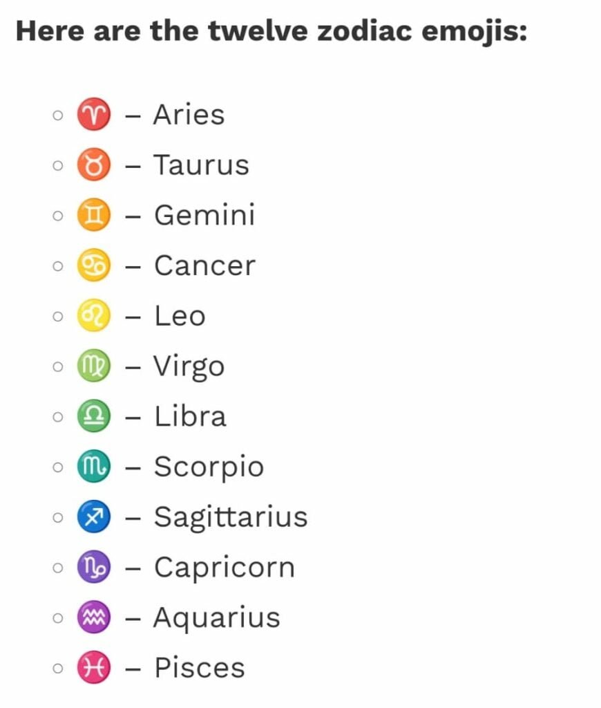 Zodiac Sign Symbols - AstroMango