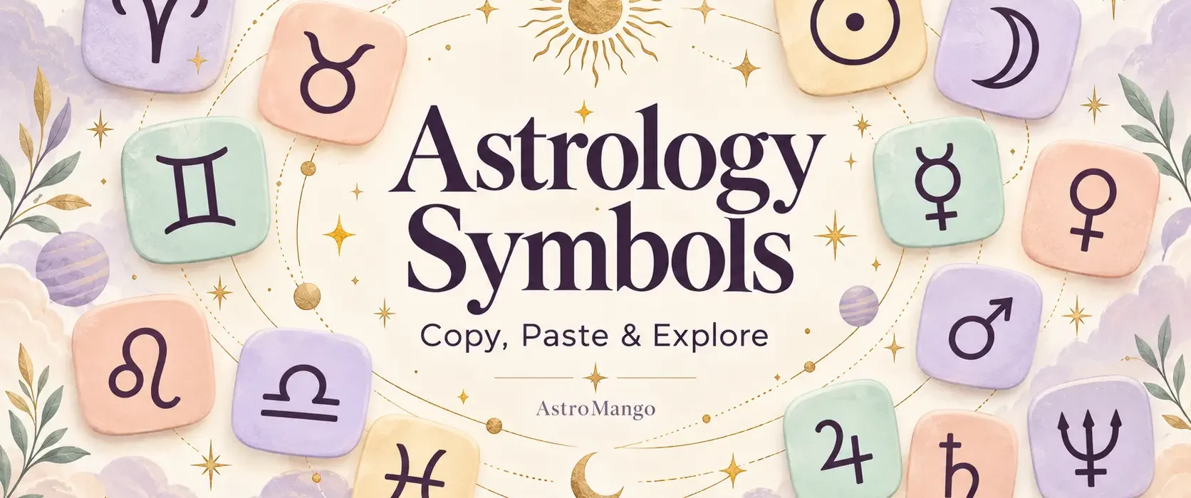 Astrology Symbols to Copy and Paste: Zodiac Signs & Meanings